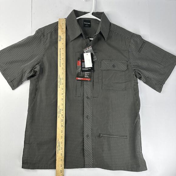 Propper Men Covert Dress Shirt Size M Black Tactical Conceal Carry Short Sleeve - Picture 3 of 8